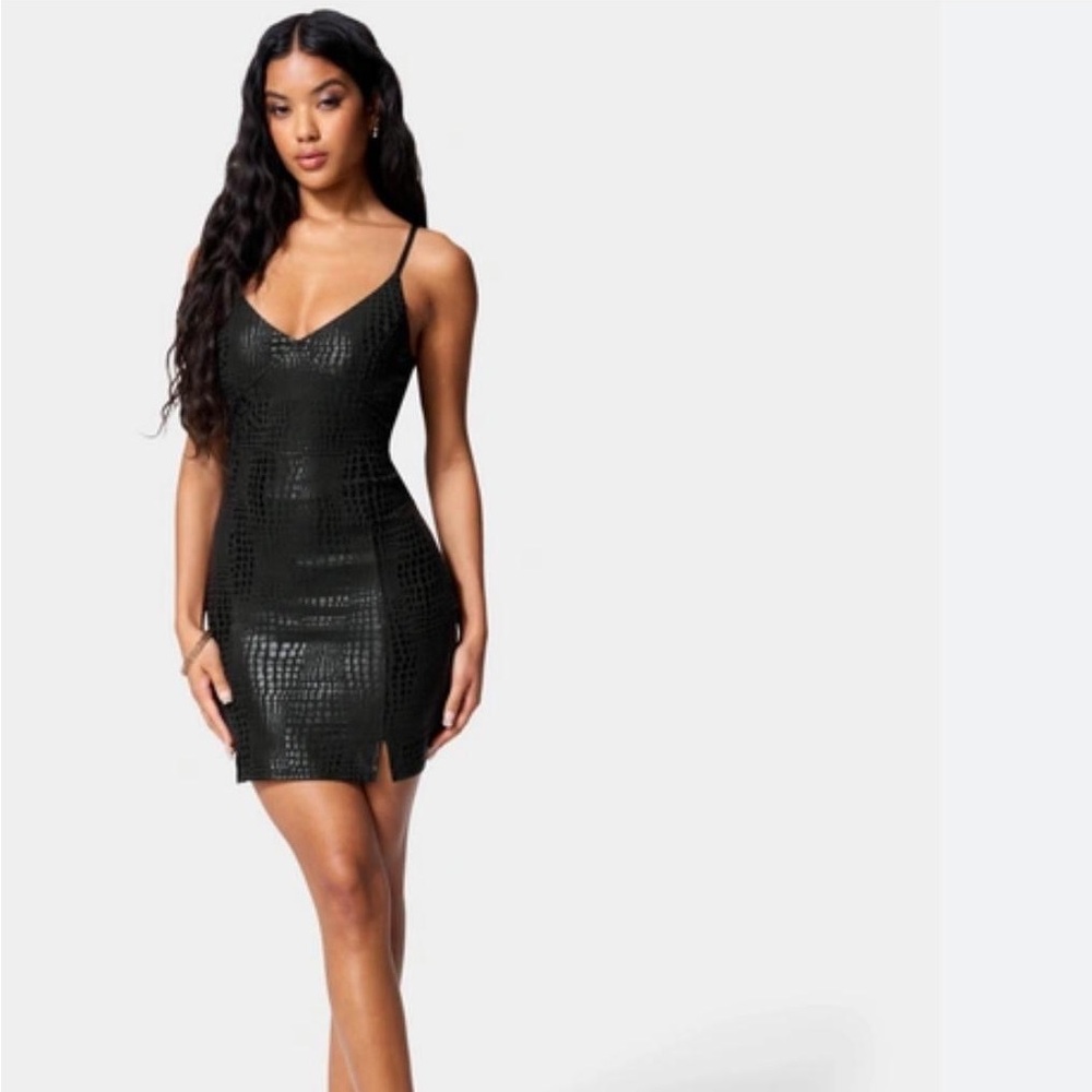 Black mini dress